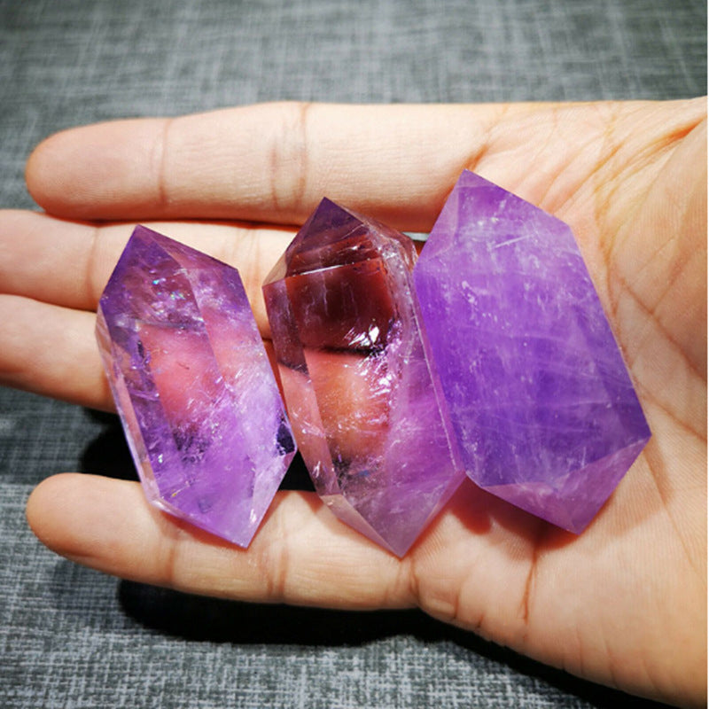 Natural Amethyst Double-Pointed Tower