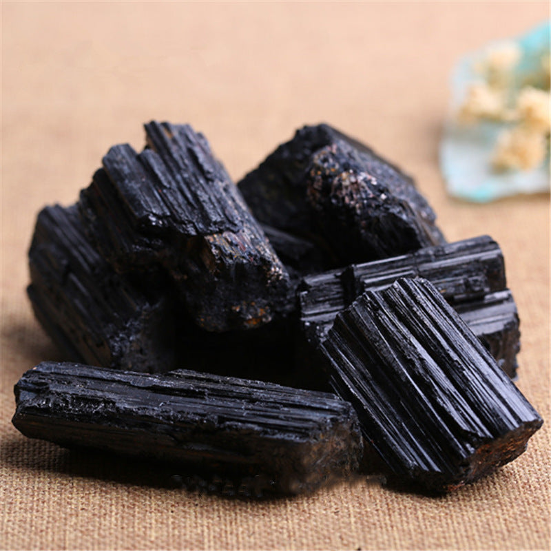 Natural crystal black tourmaline stone