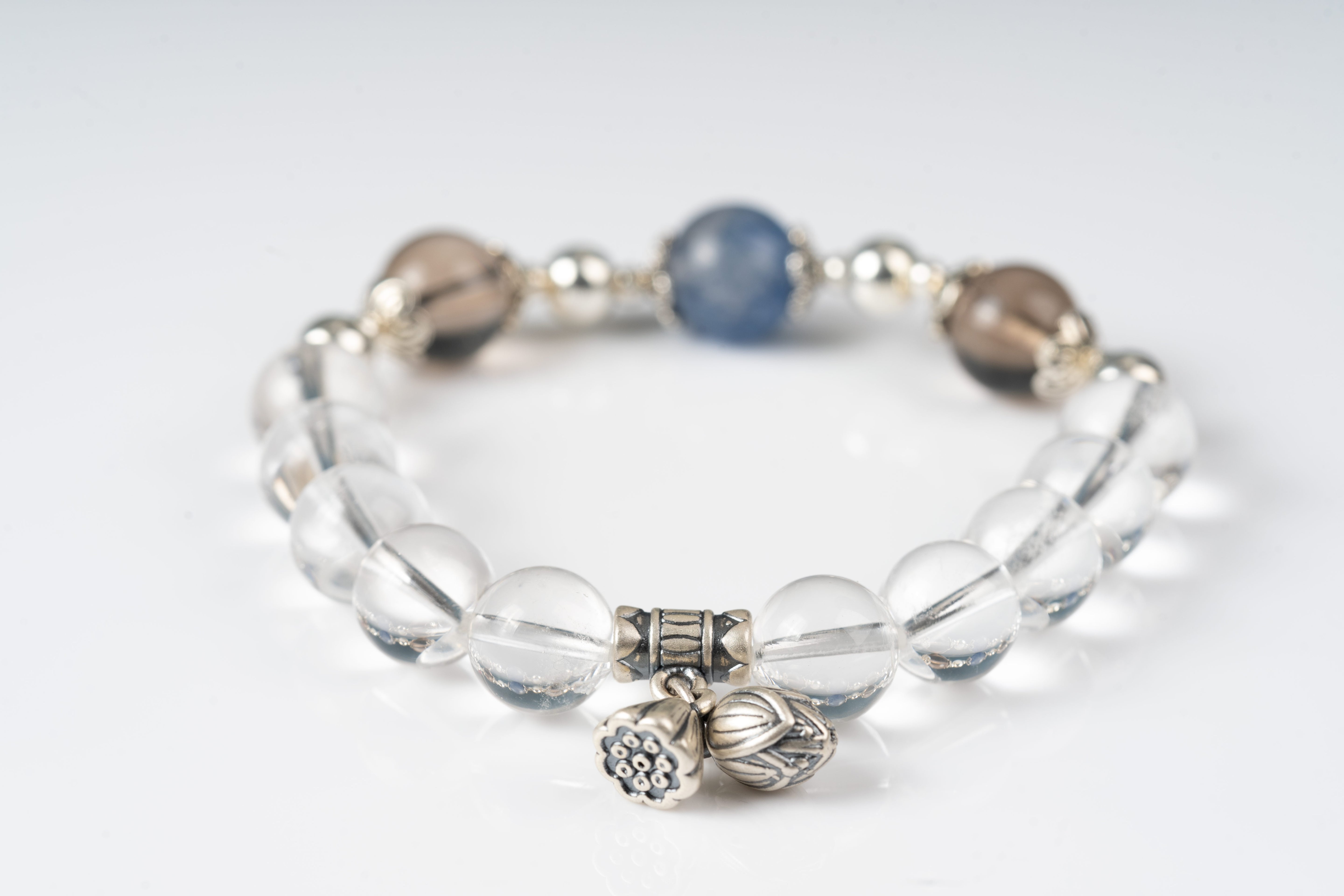 clear quartz Sterling silver bracelet