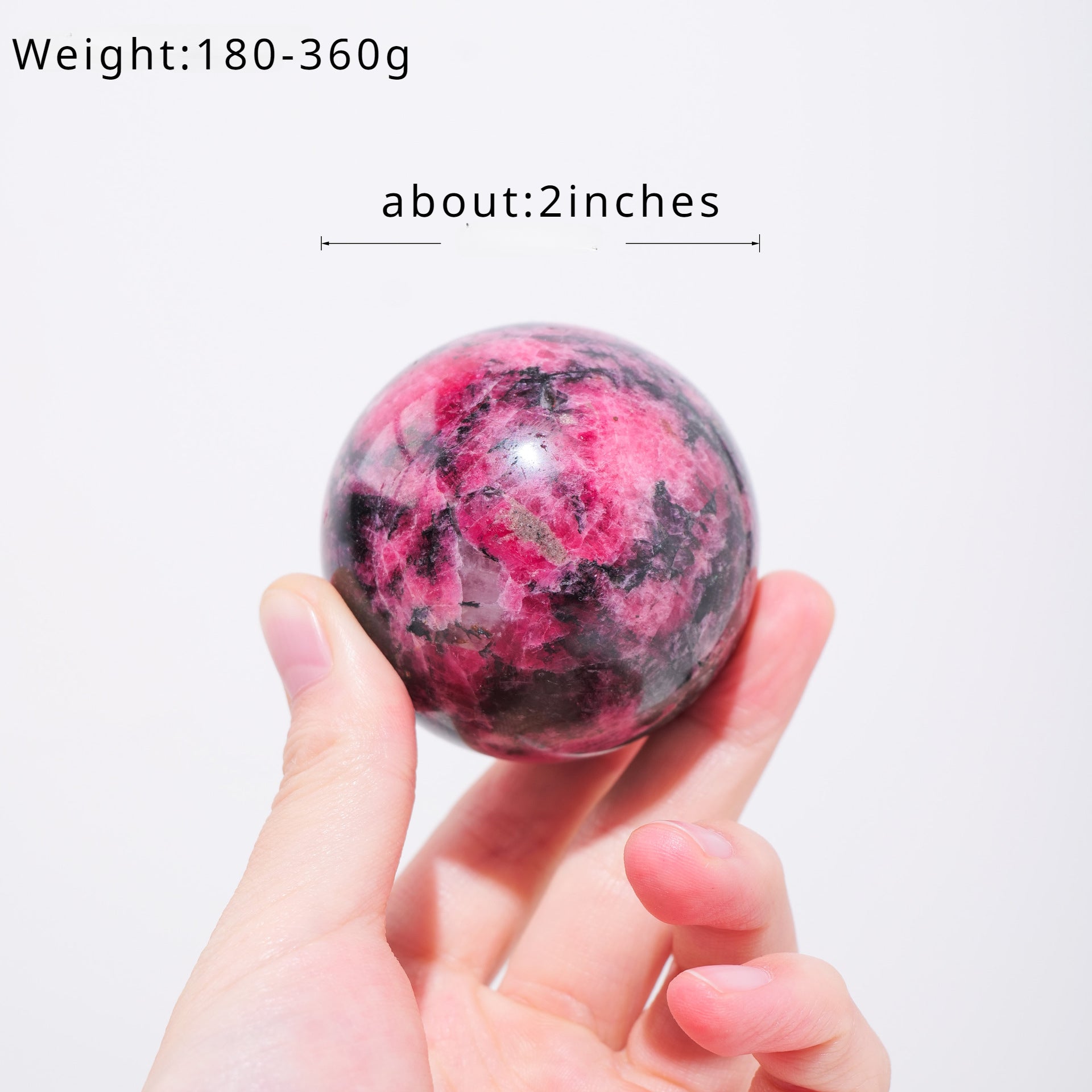 Natural Rhodonite ball/sphere