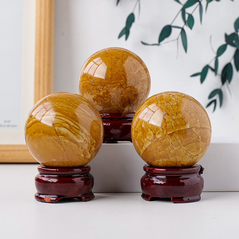 Serpenggiant /wood jasper stone crystal ball/sphere
