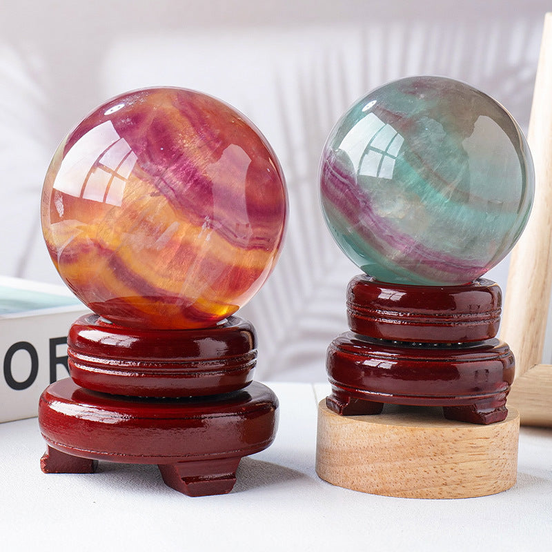 Candy fluorite crystal ball/sphere