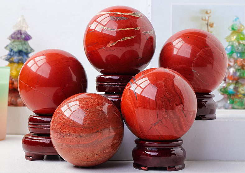 Natural Red Jasper  ball/sphere